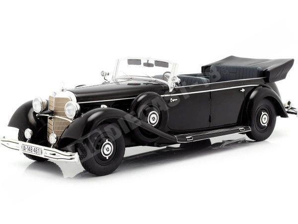 Cochesdemetal.es 1938 Mercedes-Benz 770K Pullman Cabrio (W150) NEGRO 1:18 MC Group 18207