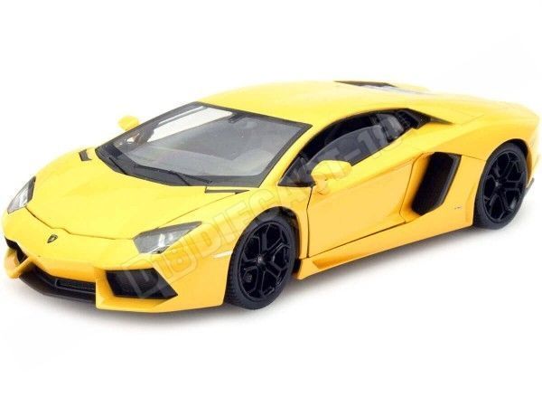 Carsdemetal.es 2011 Lamborghini Aventador LP700-4 jaune 1:24 Welly 24033