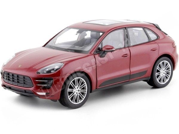 2014 Porsche Macan Turbo Rojo Metalizado 1:24 Welly 24047