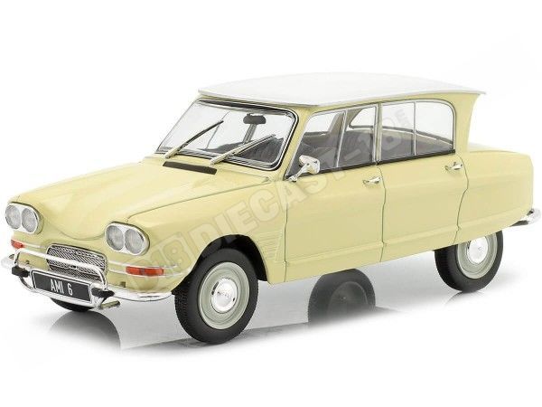 1961 Citroen Ami 6 Amarillo/Blanco 1:24 WhiteBox 124104