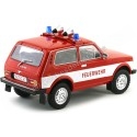 Cochesdemetal.es 1976 Lada Niva Feurewehr Bomberos Alemania Rojo-Blanco 1:18 MC Group 18006