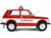 Cochesdemetal.es 1976 Lada Niva Feurewehr Bomberos Alemania Rojo-Blanco 1:18 MC Group 18006