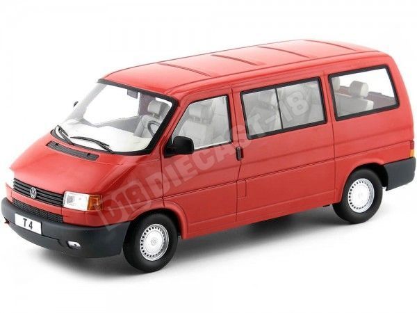 1992 Volkswagen T4 Caravelle Microbus Rojo 1:18 KK-Skale 180261