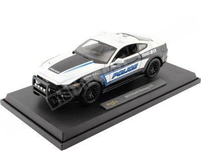 2015 Ford Mustang GT 5.0 Police Blanco/Negro 1:18 Maisto Premiere 3...