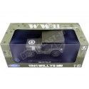 Cochesdemetal.es 1941 Jeep Willys 1-4 Ton Army Truck Cerrado Verde Caqui 1:18 Welly 18055H