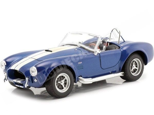 Cochesdemetal.es 1965 Shelby Cobra SC 427 Azul-blanco 1:24 Welly 24002