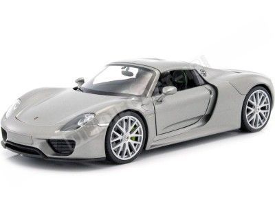 2013 Porsche 918 Spyder Hard Top Silver 1:24 Welly 24055