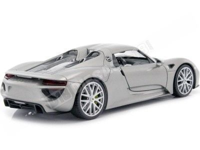 2013 Porsche 918 Spyder Hard Top Silver 1:24 Welly 24055 2