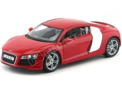 Cochesdemetal.es 2008 Audi R8 Rojo Metalizado 1:18 Maisto Premiere 36143