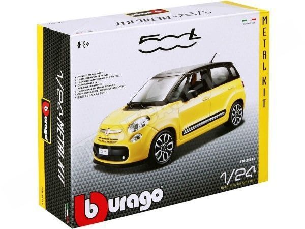 2017 Fiat 500L Amarillo "Metal Kit" 1:24 Bburago 18-25115