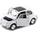 Cochesdemetal.es 1957 Fiat Nuova 500 Blanco 1:24 Welly 22515