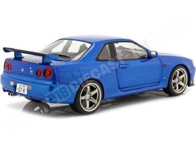 1999 Nissan Skyline GT-R (R34) Azul Bayside 1:18 Solido S1804306 2