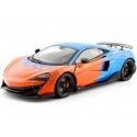 2018 McLaren 600LT Coupe Team Tribute Livery Naranja/Azul 1:18 Solido S1804503