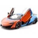 2018 McLaren 600LT Coupe Team Tribute Livery Naranja/Azul 1:18 Solido S1804503