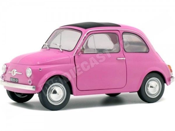 1968 Fiat 500 L Pink 1:18 Solido S1801402