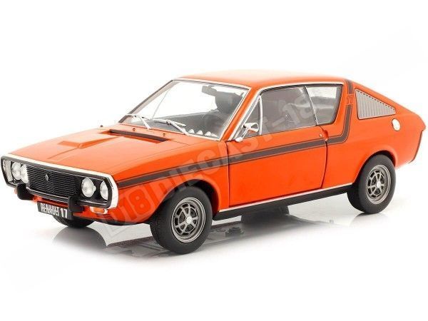 1973 Renault 17 R17 Gordini Naranja/Negro 1:18 Solido S1803705