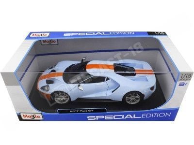 Cochesdemetal.es 2017 Ford GT "Gulf Edition" Azul/Naranja 1:18 Maisto 31384