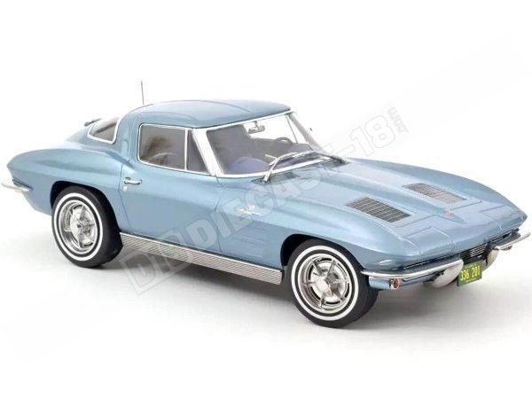 1963 Chevrolet Corvette Sting Ray Azul Claro Metalizado 1:18 Norev ...