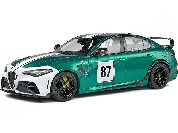 2021 Alfa Romeo Giulia GTAM Nº87 Homenaje Nürburgring 1973 Verde/Blanco 1:18 Solido S1806902