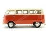 Cochesdemetal.es 1963 Volkswagen T1 Classical Microbus Rojo/Blanco 1:18 Welly 18054