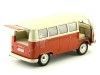 Cochesdemetal.es 1963 Volkswagen T1 Classical Microbus Rojo/Blanco 1:18 Welly 18054