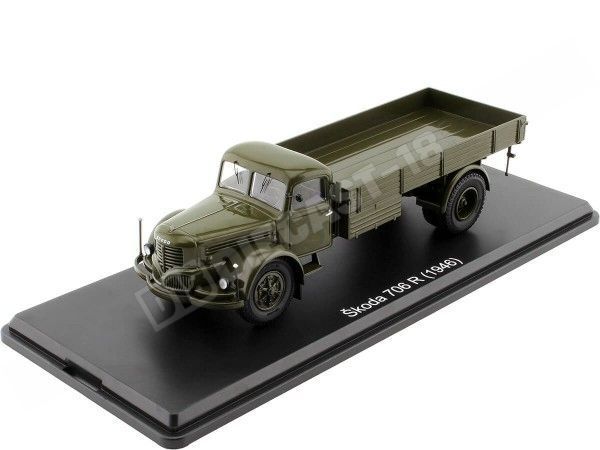 1946 Skoda 706 R Camión de Plataforma 2 Ejes Verde Militar 1:43 Pre...