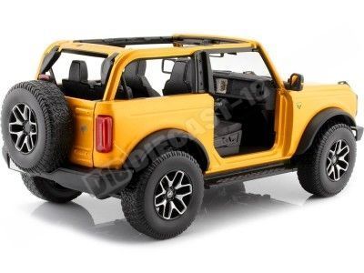 2021 Ford Bronco Badlands Sin Puertas Amarillo 1:18 Maisto 31457 2