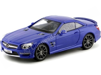 Cochesdemetal.es 2013 Mercedes-Benz SL 63 AMG Hard Top Azul Metalizado 1:18 Maisto Premiere 36199