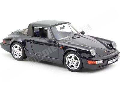 1991 Porsche 911 Carrera 4 Targa Azul Metalizado 1:18 Norev HQ 187340 2