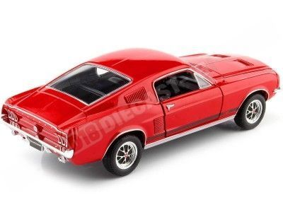 1967 Ford Mustang GT Fastback Rojo 1:24 Welly 22522 2