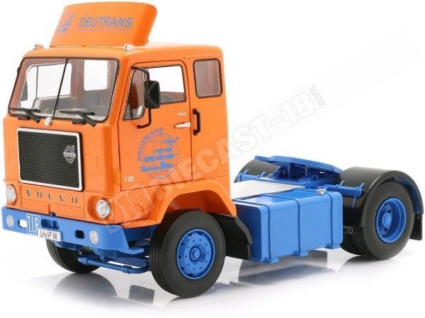 1965 Camion Volvo F88 "Deutrans" Naranja/Azul 1:18 Road Kings 180062