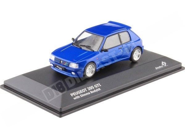 1991 Peugeot 205 GTI + Dimma Bodykit Azul Metalizado 1:43 Solido S4310803