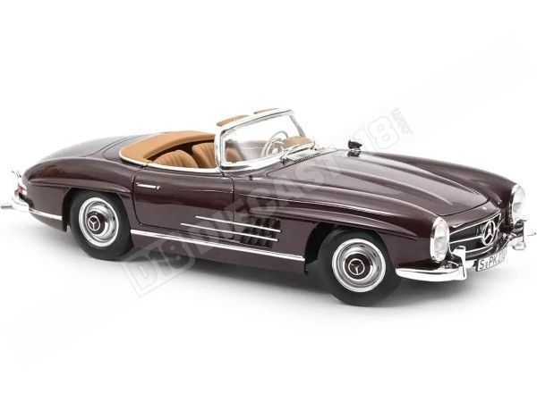 1957 Mercedes-Benz 300 SL Roadster W198 Granate Oscuro 1:18 Norev 1...