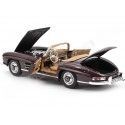 1957 Mercedes-Benz 300 SL Roadster W198 Granate Oscuro 1:18 Norev 1...