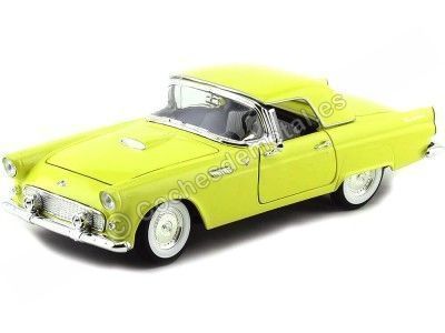 Cochesdemetal.es 1955 Ford Thunderbird Convertible Amarillo 1:18 Lucky Diecast 92068