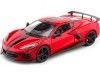 2020 Chevrolet Corvette Stingray Coupe High Wing Rojo/Negro 1:24 Ma...