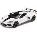 2020 Chevrolet Corvette Stingray Coupe High Wing Blanco/Negro 1:24 ...