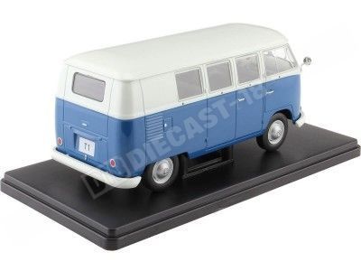 1960 Volkswagen VW T1 Kombi Azul/Blanco 1:24 WhiteBox 124179 2