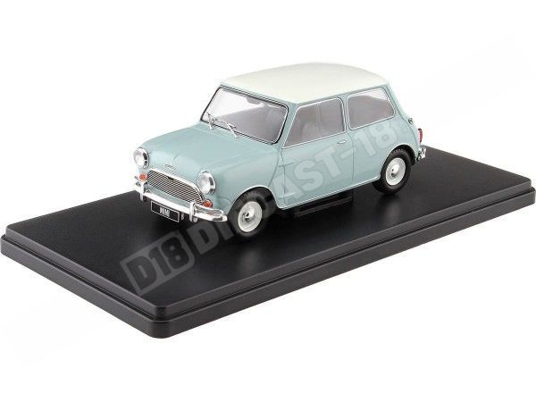 1965 Austin Mini Cooper S Azul/Blanco 1:24 WhiteBox 124183