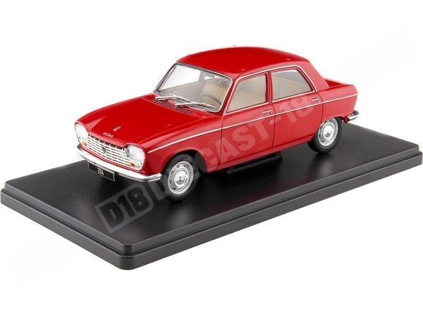 1968 Peugeot 204 Rojo 1:24 WhiteBox 124181