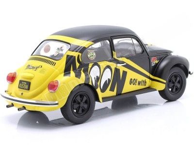 1974 Volkswagen VW Beetle/Escarabajo 1303 "Go with Moon" Negro/Amarillo 1:18 Solido S1800519 2