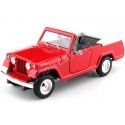 1970 Jeep Jeepster Commando Convertible Rojo/Blanco 1:24 Welly 24117