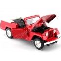 1970 Jeep Jeepster Commando Convertible Rojo/Blanco 1:24 Welly 24117