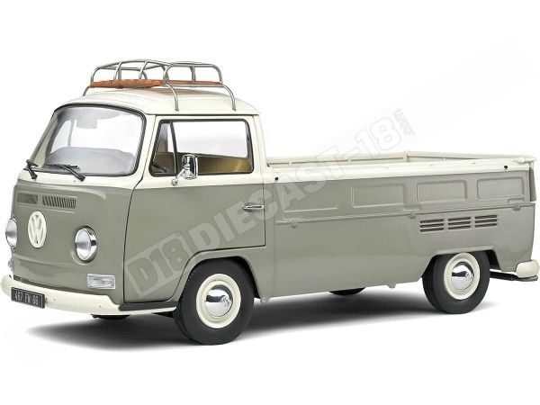 1968 Volkswagen VW T2 Pick-Up Gris/Blanco 1:18 Solido S1809402