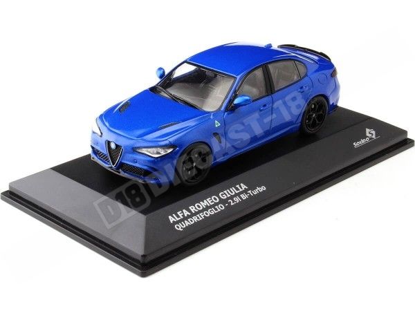 2019 Alfa Romeo Giulia Quadrifoglio Azul Metalizado 1:43 Solido S4313104