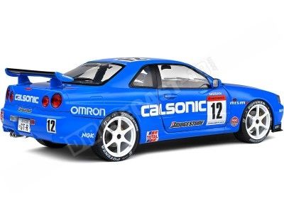 2000 Nissan Skyline GT-R (R34) Streetfighter Calsonic Tribute Azul 1:18 Solido S1804307 2