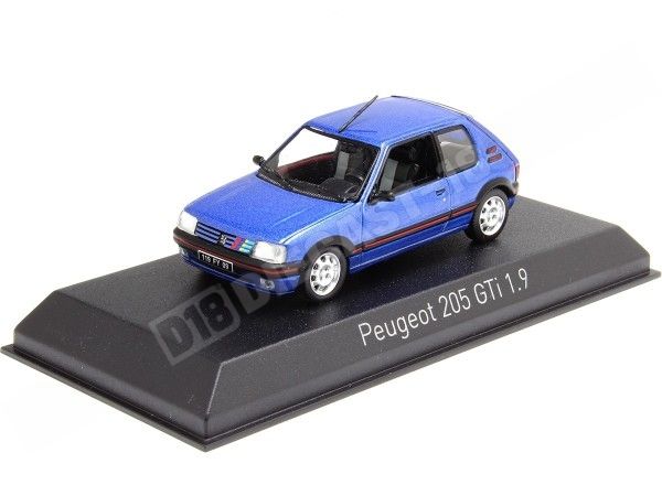 1992 Peugeot 205 GTi 1.9 Azul Miami 1:43 Norev 471737