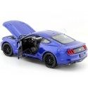 2015 Ford Mustang GT Azul Metalizado 1:24 Welly 24062