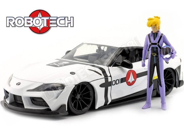 2020 Toyota Supra + Figura Roy Focker "Serie de TV Robotech" 1:24 J...