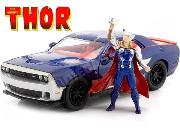 2018 Dodge Challenger SRT Hellcat + Figura Thor 1:24 Jada Toys 32186/253225032